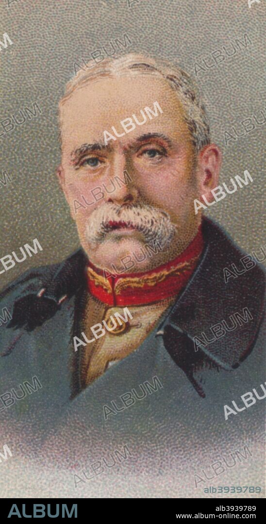 Field Marshal John Denton Pinkstone French, 1st Earl of Ypres (1852-1925), Anglo-Irish officer in the British Army, 1917. Known as The Viscount (Lord) French between 1916 and 1922. He was first Commander-in-Chief of the British Expeditionary Force for the first two years of World War I before serving as Commander-in-Chief of Home Forces. In 1918 Lord French became Lord Lieutenant of Ireland, a position he held throughout much of the Irish War of Independence. From Will's Cigarettes 'Allied Army Leaders' cigarette card series, 1917.