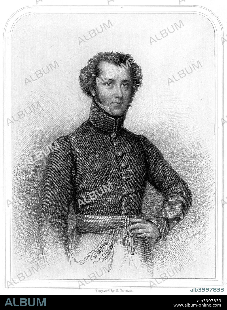 Alexander Gordon Laing, Scottish explorer of Western Africa, 1870. Laing (1793-1826) was the first European known to have reached the ancient city of Tombouctou (Timbuctoo). He reached the city in August 1826, but was murdered there a month later. From A Biographical Dictionary of Eminent Scotsmen by Thomas Thomson. (London, 1870).