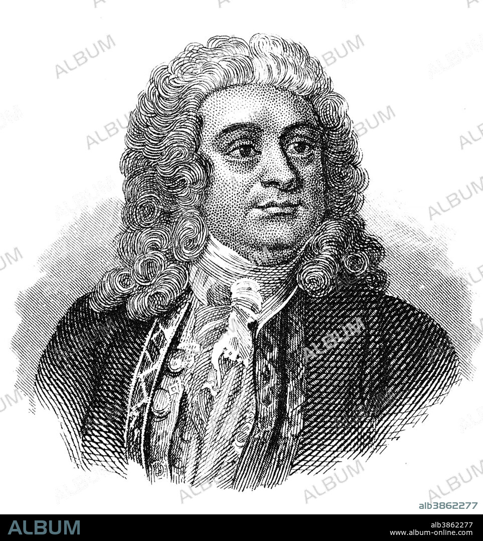 Portrait of Georg Friedrich Haendel or George Frideric Handel, 1685 - 1759, German-British Baroque composer.