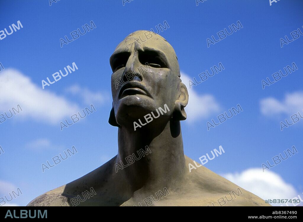 Cuba: Hatuey (- 1512), the Taino chief who fought against the Spanish becoming one of the first anti-colonialists in the New World, Baracoa, Guantanamo Province.<br/><br/>. Hatüey (- died February 2, 1512), was a Taíno chief from the island of Hispaniola. He fled to Cuba during the Spanish conquest where he attained legendary status for leading a group of natives in a fight against the invading Spaniards.