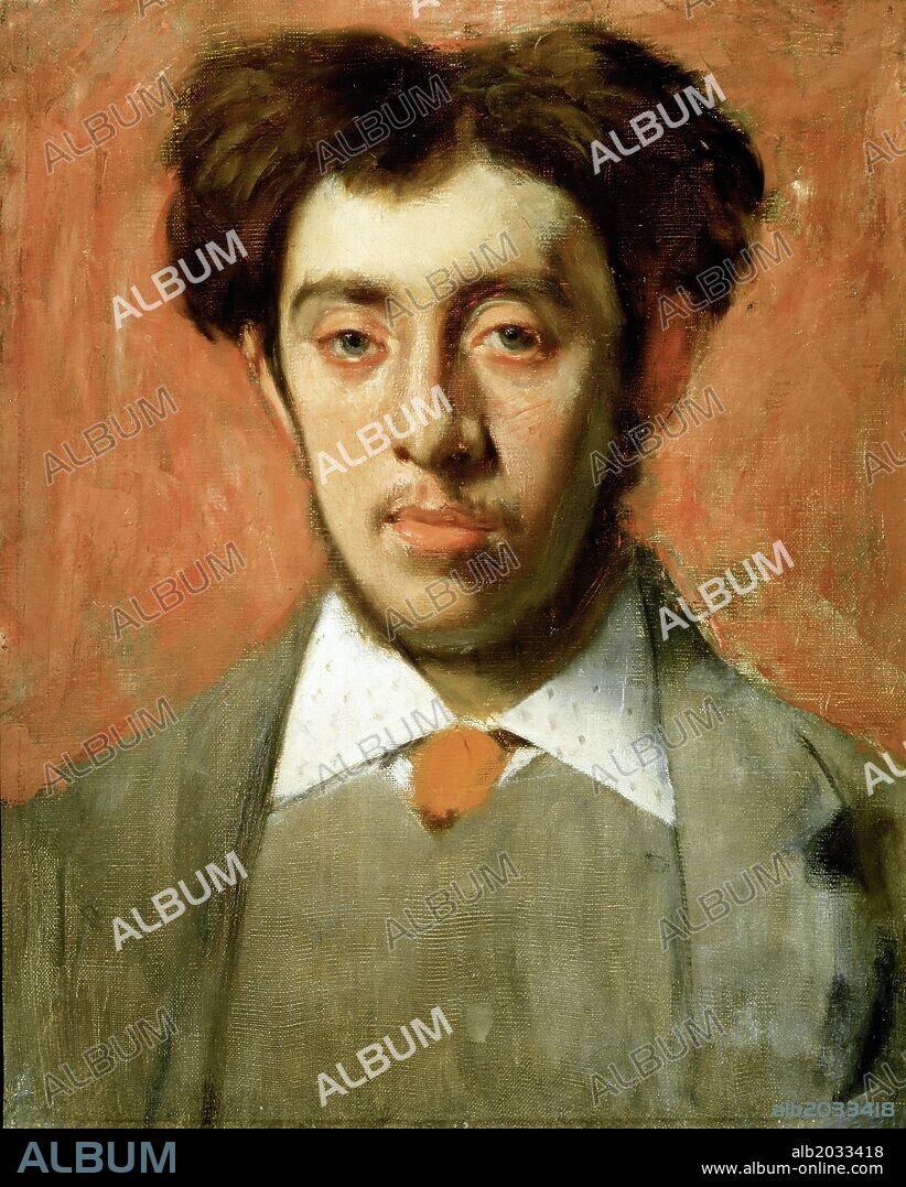 Edgar Degas / 'Retrato de Albert Melida', 1864, Óleo sobre lienzo, 44 x 33 cm.