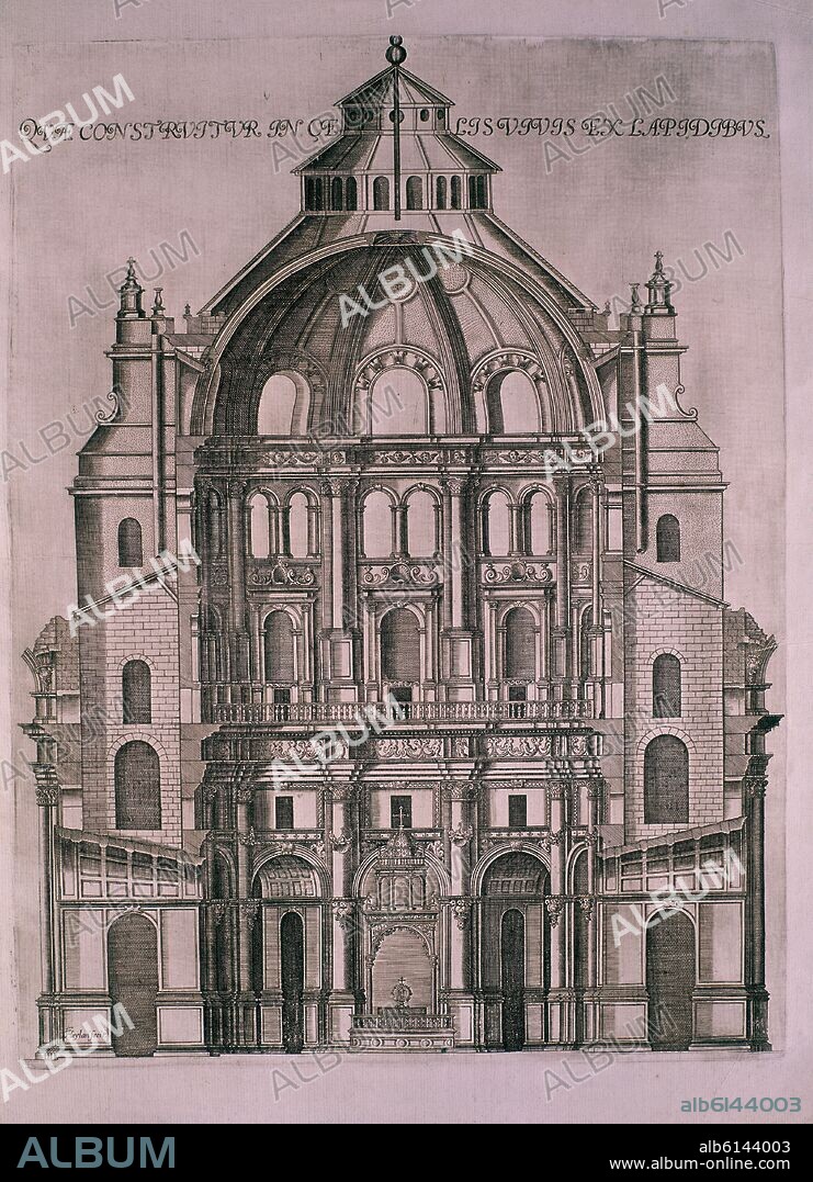 HEYLAN. GRABADO-CATEDRAL DE GRANADA-CAPILLA MAYOR SIGLO XVI.
