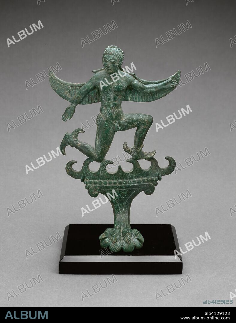 ANCIENT ETRUSCAN. Foot of a Cista (Storage Box). Etruscan; probably Vulci. Date: 500 BC-450 BC. Dimensions: 15.6 × 10.4 × 5.4 cm (6 1/8 × 4 1/8 × 2 1/8 in.). Bronze. Origin: Vulci.
