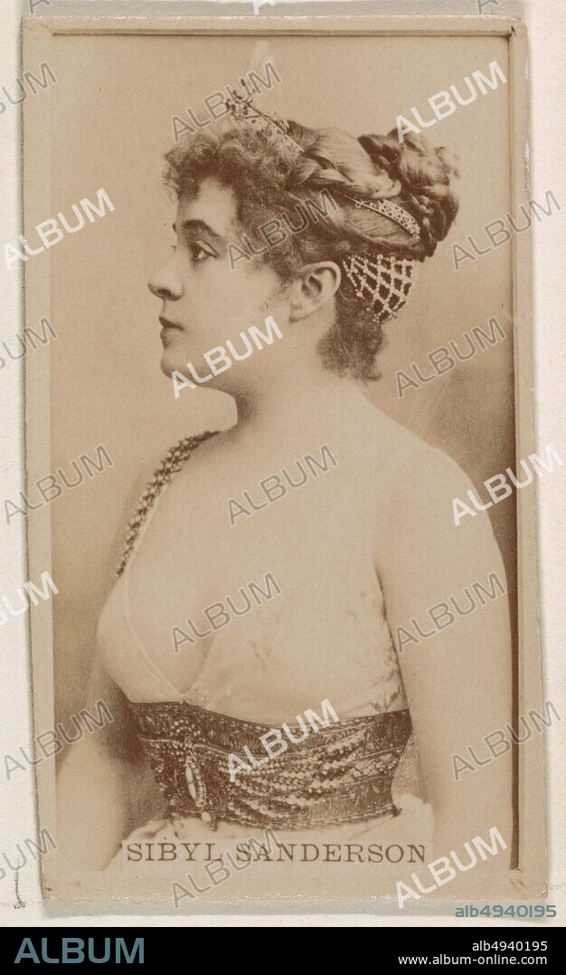 Issued by Kinney Brothers Tobacco Company, Sibyl Anderson, from the Actresses series issued by Kinney Brothers to promote Sweet Caporal Cigarettes, 1890, Albumen photograph, Sheet: 2 1/2 × 1 7/16 in. (6.4 × 3.7 cm).