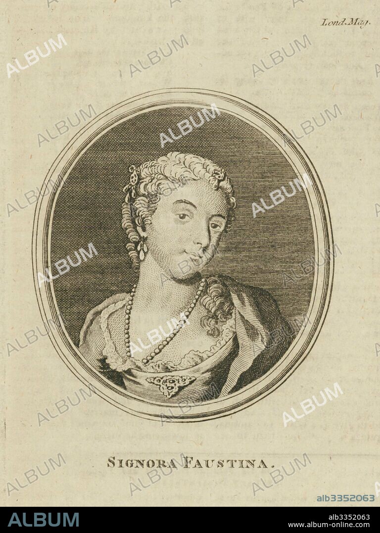 ANONYMOUS. Faustina Hasse, born Bordoni (1697-1781).