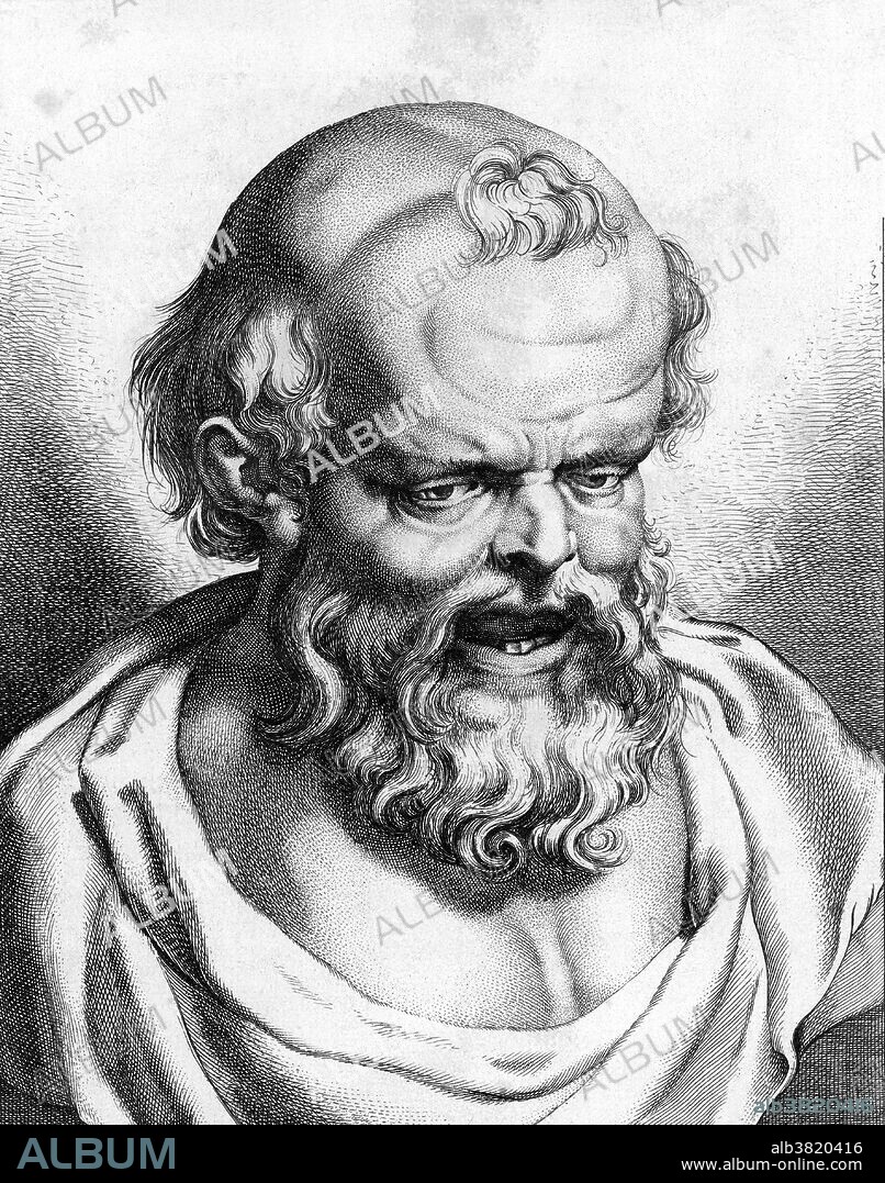 Democritus of Abdera (470-400 BC), Greek philosopher and the father of atomic theory. Democritus published works on ethics, physics, mathematics, cosmology and music. Very little has survived but his theories are known through commentaries on his work by later philosophers. In his atomic theory he stated that matter is made up of tiny indivisible particles called atoms. The properties of different substances were determined by the physical features of the atoms. For instance, atoms of water were smooth and round whilst atoms of fire were thorny. He believed that the motion of atoms was dictated by definite universal laws of nature and not by the will of the Gods.