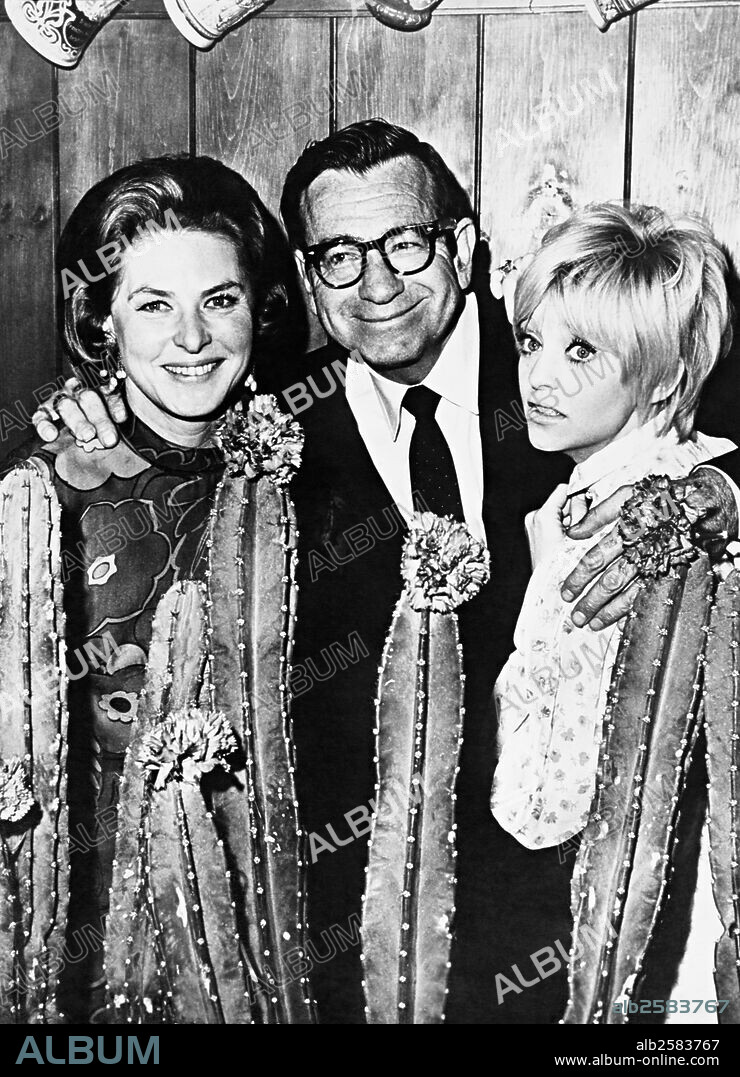 GOLDIE HAWN, INGRID BERGMAN and WALTER MATTHAU in CACTUS FLOWER, 1969, directed by GENE SAKS. Copyright COLUMBIA PICTURES.