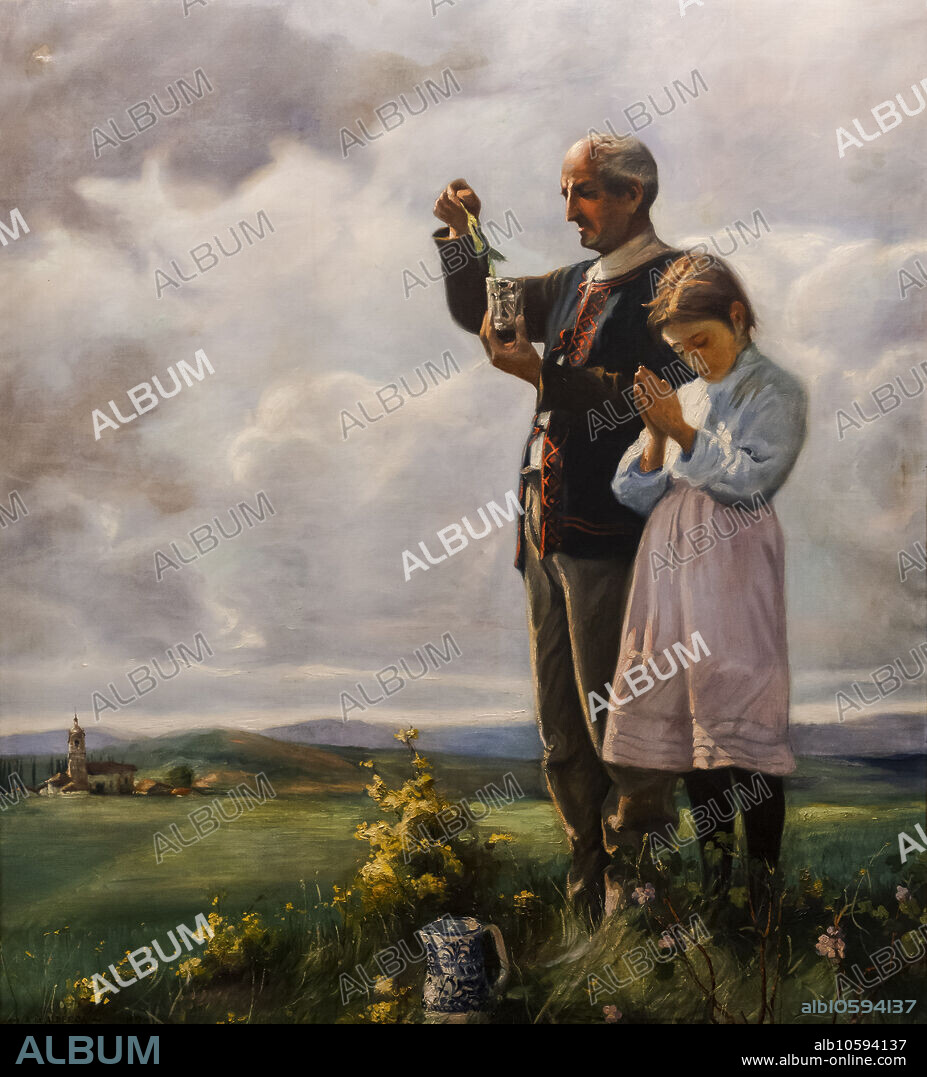 Adrian de Aldecoa, the blessing of the fields, 1917, oil on canvas, Alava Fine Arts Museum, Vitoria, Basque Country, Spain.