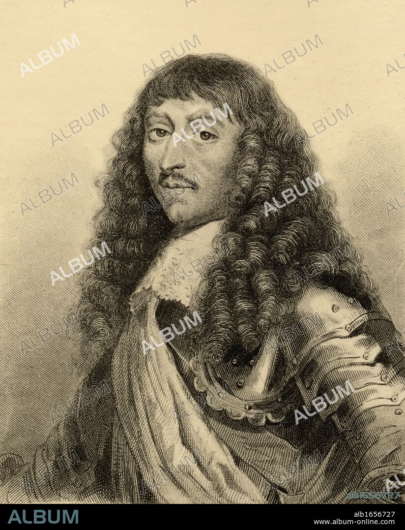 Duc de D'Enghien, Louis Antoine Henri de Bourbon. Prince de Conde, 1772-1804. French emigre prince, last of the Condes. Photo-etching from the Versailles Gallery. From the book ' Lady Jackson's Works, Old Paris I, It's Court and Literary Salons' Published London 1899.