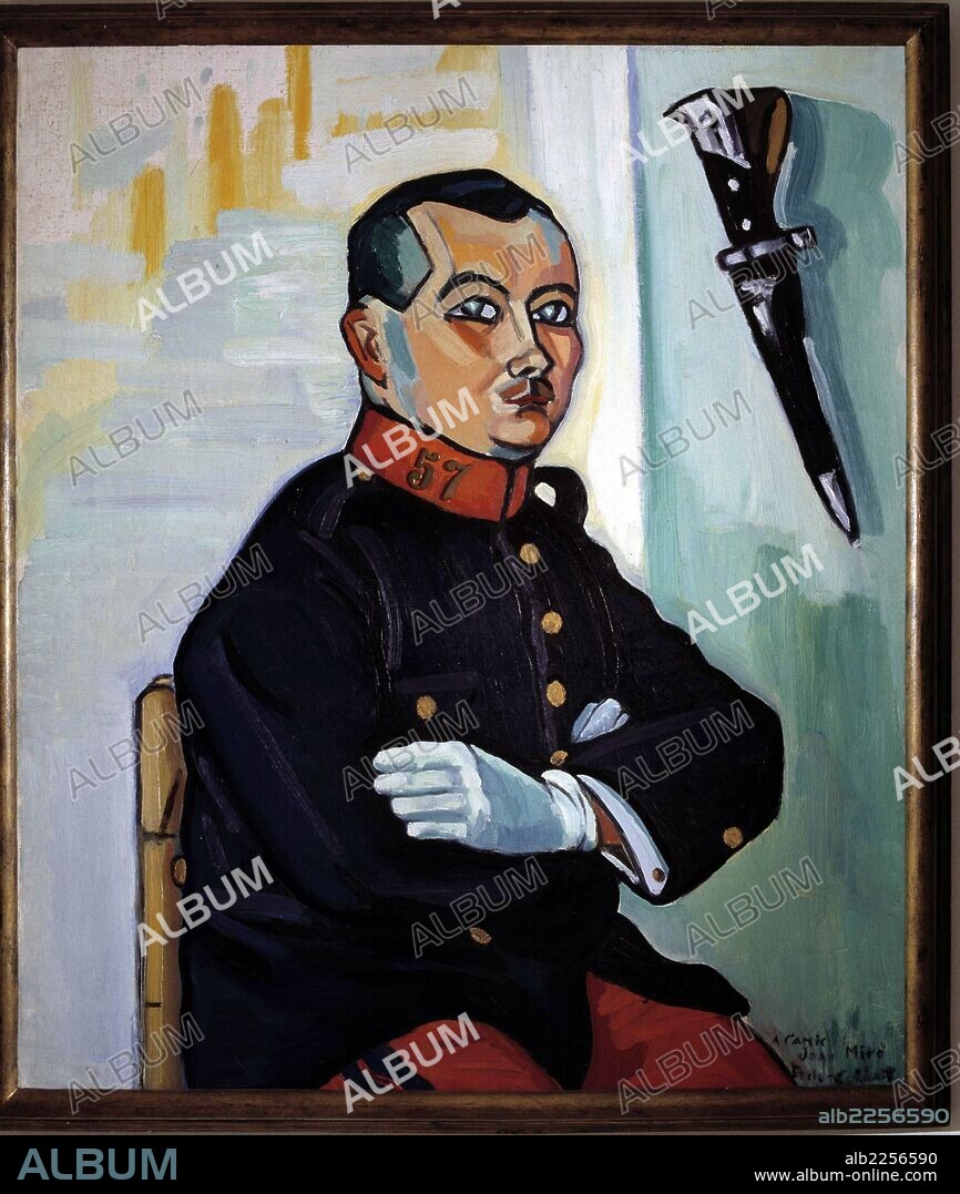 MIRO , JOAN. PINTOR ESPAÑOL. BARCELONA 1893 - 1983. OLEO DE ENRIC RICART , AÑO 1916. FUNDACION JOAN MIRO. BARCELONA.