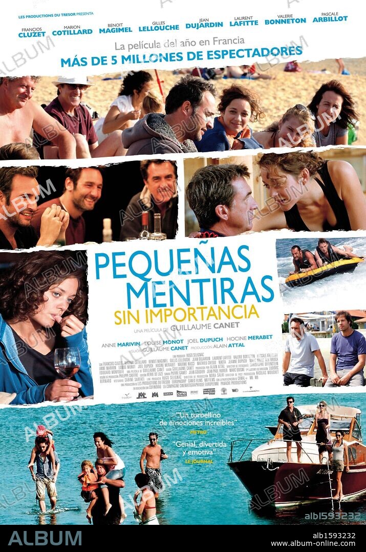 Poster de PEQUEÑAS MENTIRAS SIN IMPORTANCIA, 2010 (LES PETITS MOUCHOIRS), dirigida por GUILLAUME CANET. Copyright LES PRODUCTIONS DU TRESOR.