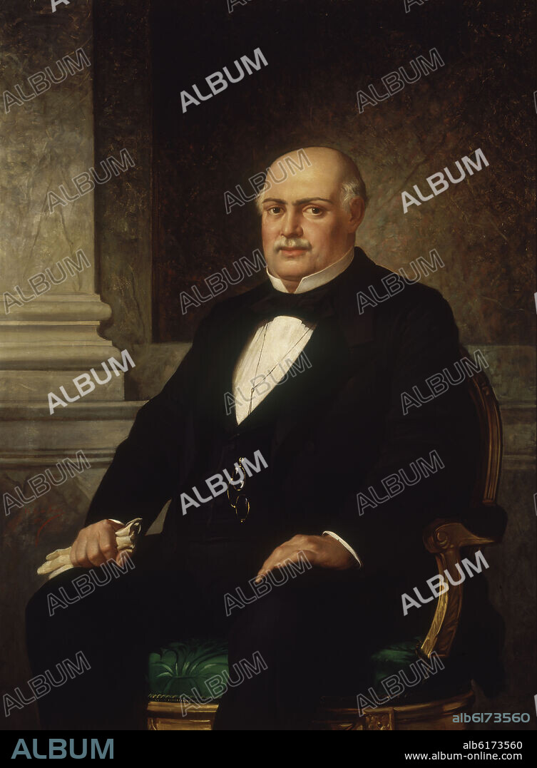 MARCOS HIRALDEZ ACOSTA (1830-1896). GALERIA DE RETRATOS - DIEGO LOPEZ BALLESTEROS - O/L - 131X99 CM.
