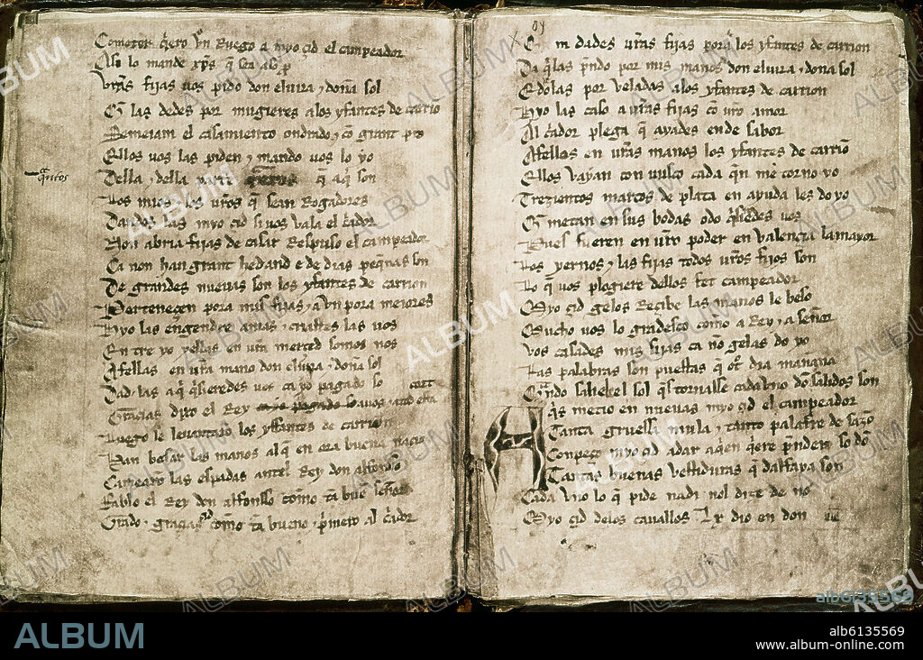 ANONYMOUS. EL CANTAR DEL MIO CID ESCRITO HACIA 1140 - COPIA DEL SIGLO XIV -  PER ABBAT.