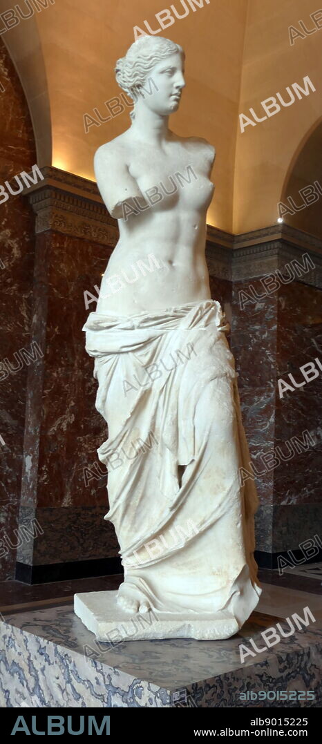 Marble sculpture known as the Venus de Milo by Alexandros of Antioch. Alexandros of Antioch a Greek sculptor of the Hellenistic age.