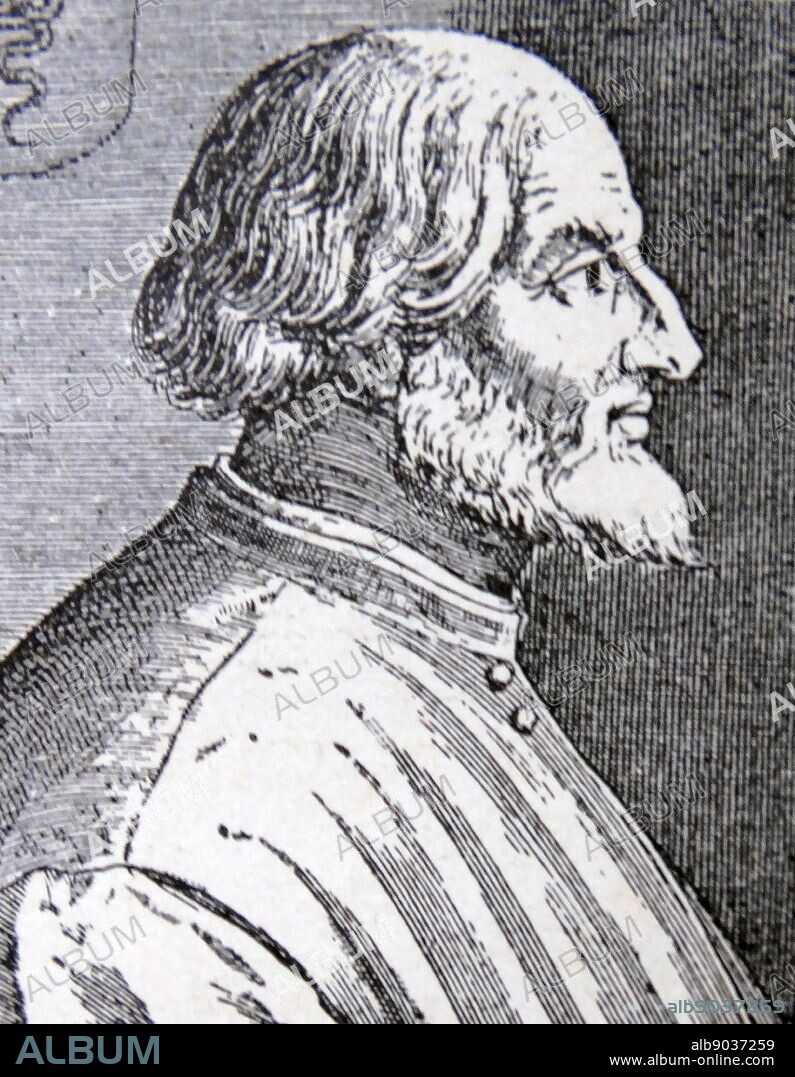 Portrait of Gian Galeazzo Visconti (1351-1402) the first Duke of Milan. Dated 14th Century.