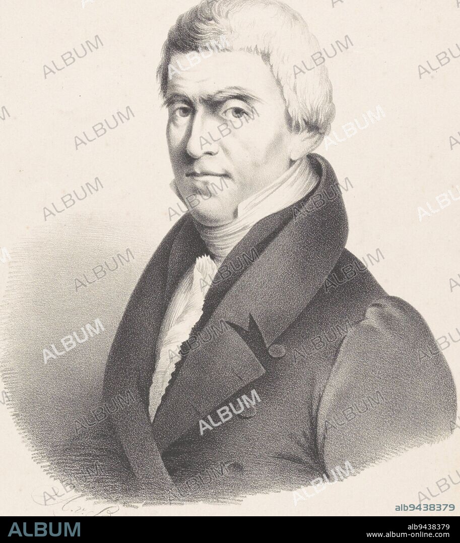 Portrait Pieter Alexander van Boetzelaer, Antonis Aloisius Emanuel van Bedaff, c. 1825, The person portrayed is wearing a raised collar., print maker: Antonis Aloisius Emanuel van Bedaff, (mentioned on object), Brussels, c. 1825, paper, h 405 mm × w 297 mm, h 562 mm × w 426 mm.