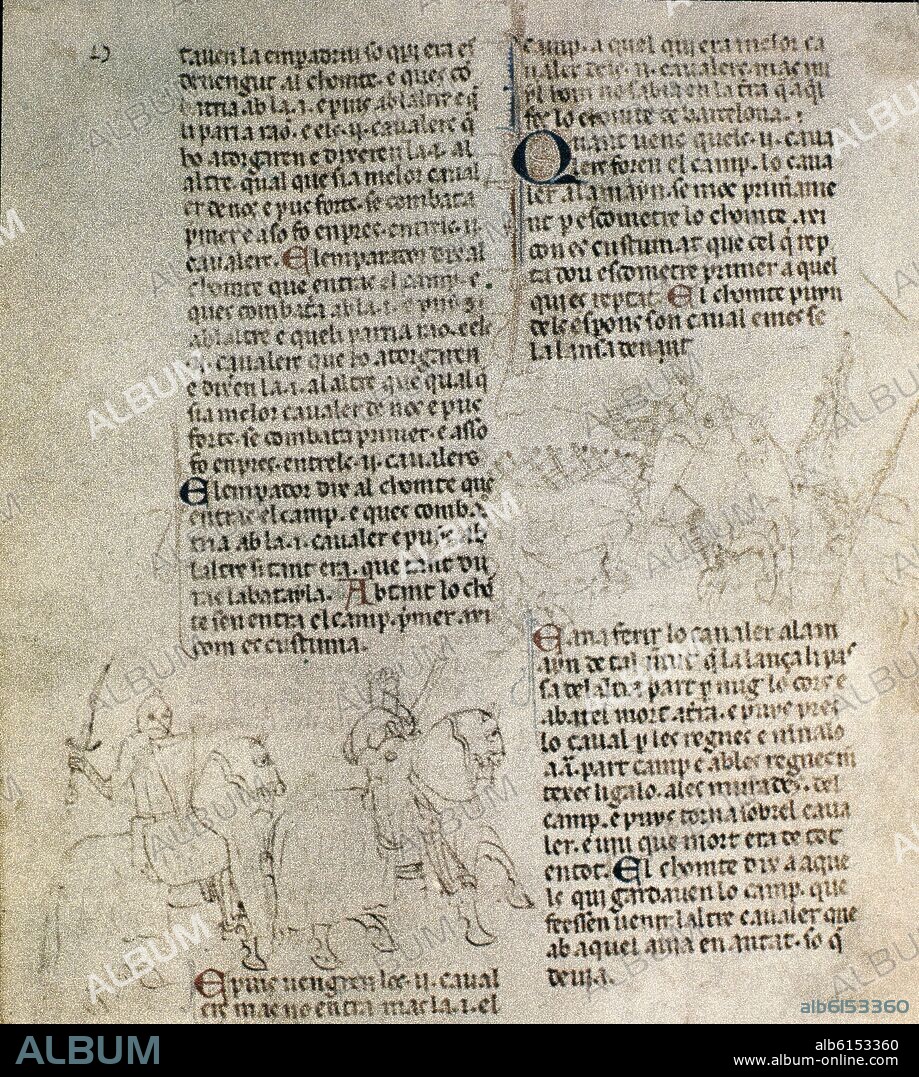 DESCLOT BERNAT SIGLO XIII. LLIBRE DEL REY EN PERE D'ARAGO E DELS SEUS ANTECESSORS PASSATS - MS 486-P 17 - SIGLO XIII.