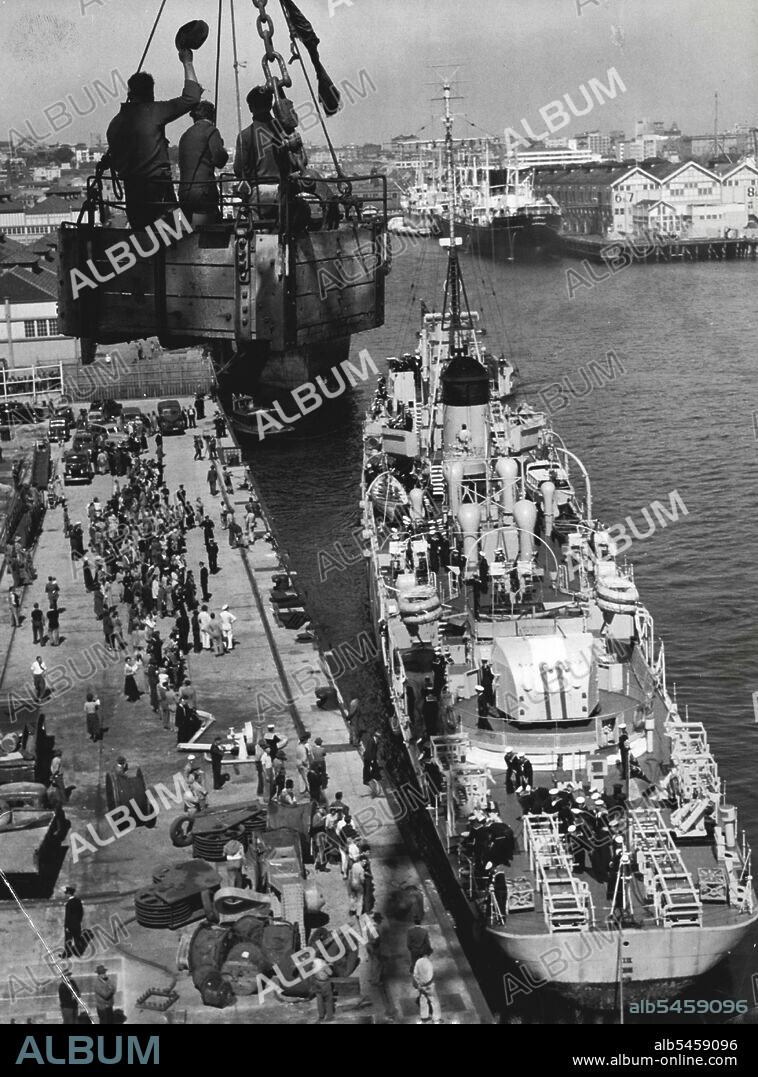 H.M.A.S. Shoalhaven - Australian Navy. September 23, 1950.