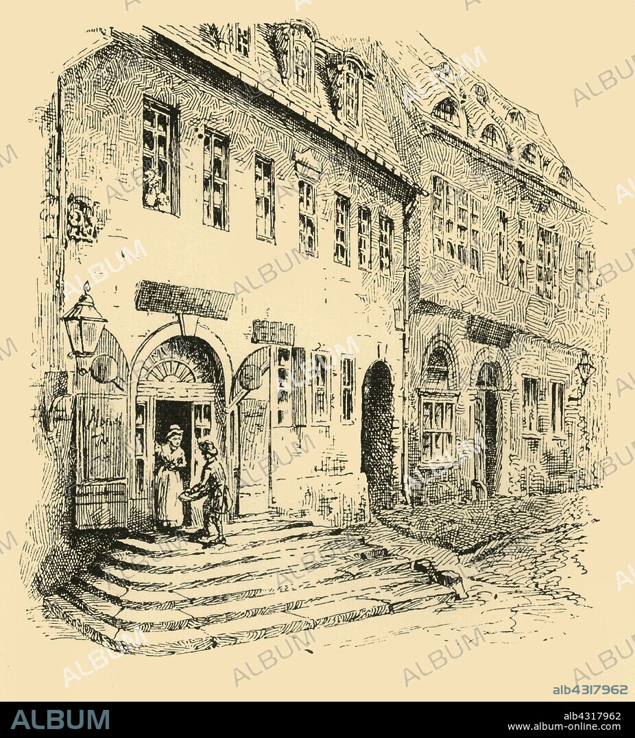 'Handel's birthplace, Halle, Saxony', 1907. The German composer George Frideric Handel (1685-1759) was born in Hall in Sachsen (Halle an der Saale), Saxony-Anhalt, Germany. From "Story-Lives of Great Musicians", by F.J. Rowbotham. [Wells Gardner, Darton & Co. Ltd, London, 1907].