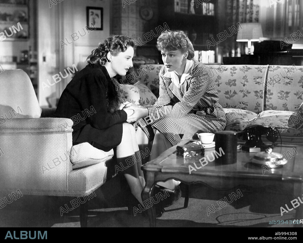 BARBARA STANWYCK and EVE ARDEN in MY REPUTATION, 1946, directed by CURTIS BERNHARDT. Copyright WARNER BROTHERS.