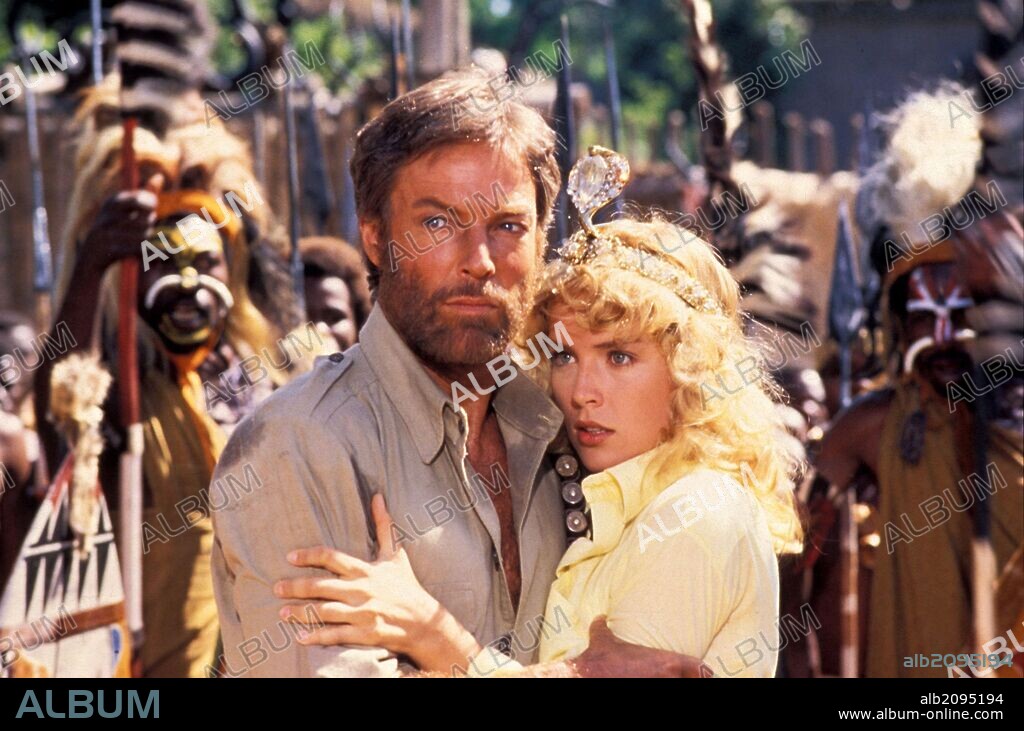 RICHARD CHAMBERLAIN und SHARON STONE in QUATERMAIN - AUF DER SUCHE NACH DEM SCHATZ DER KÖNIGE, 1985 (KING SOLOMON'S MINES), unter der Regie von J. LEE THOMPSON. Copyright CANNON FILMS.