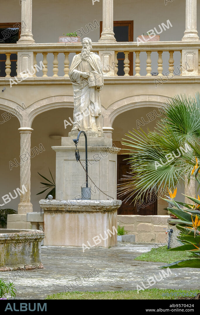 Ramón Llull, A. Orell, 1952 , Monasterio de Santa Maria de la Real, 1229 , estilo gótico mediterráneo, Secar de la Real, Palma, Mallorca, balearic islands, Spain.