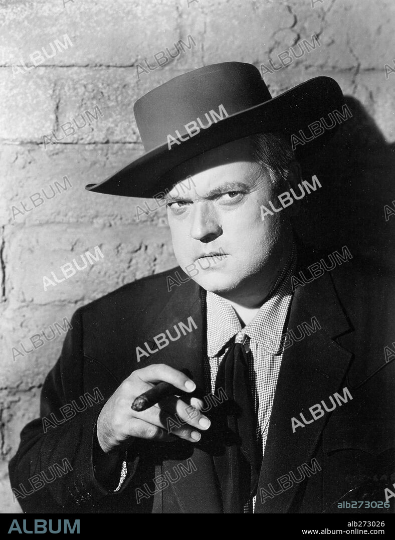 ORSON WELLES in MAN IN THE SHADOW, 1957, directed by JACK ARNOLD. Copyright UNIVERSAL PICTURES.