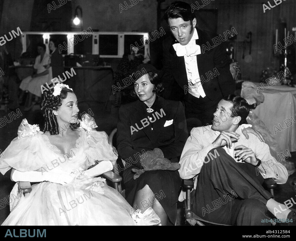 BARBARA STANWYCK, HENRY FONDA, JAMES STEWART and JOAN CRAWFORD in THE GORGEOUS HUSSY, 1936, directed by CLARENCE BROWN. Copyright M.G.M.