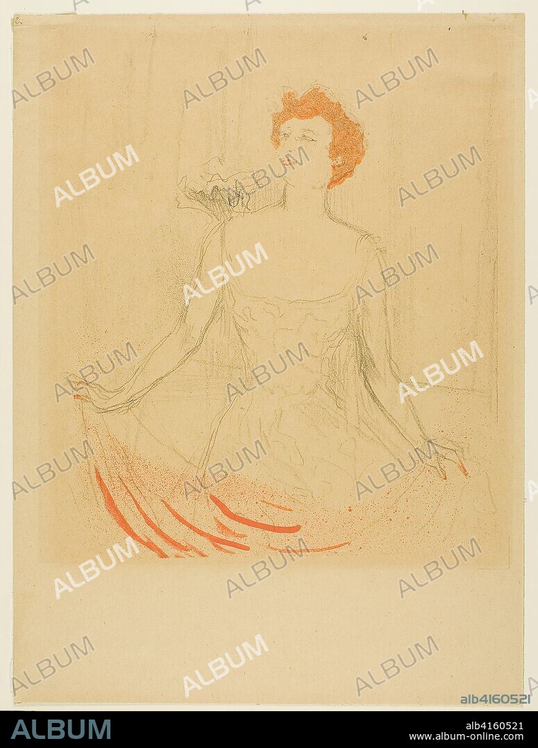 Emma Calvé. Henri de Toulouse-Lautrec; French, 1864-1901. Date: 1898. Dimensions: 292 × 239 mm (image); 379 × 280 mm (sheet, folded). Color lithograph on tan wove paper. Origin: France.