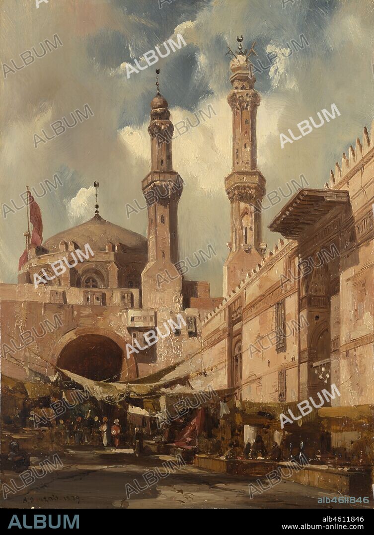 ADRIEN DAUZATS. A Cairo Bazaar, 1839.