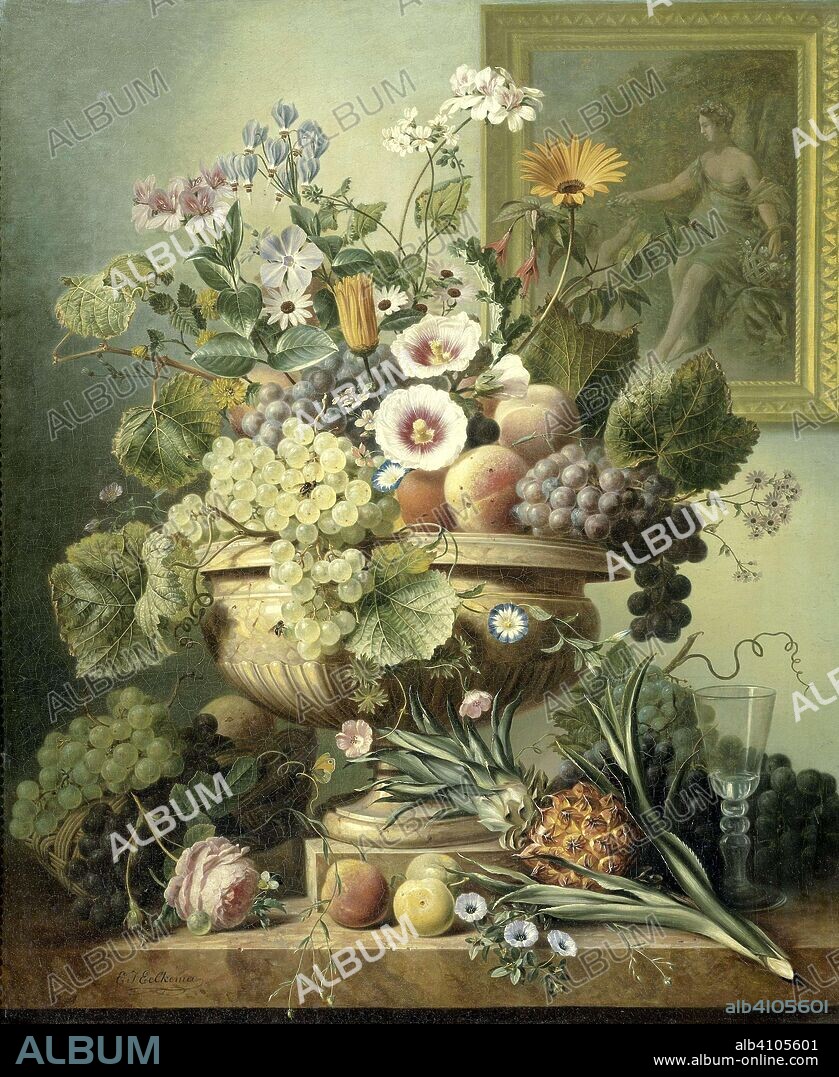EELKE JELLES EELKEMA. Still Life with Flowers and Fruit. Dating: 1815 - 1830. Measurements: h 90.5 cm × w 76 cm; d 10 cm.
