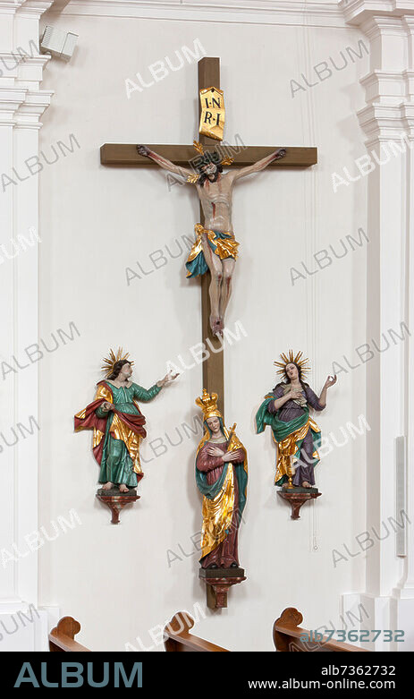 Neustadt an der Waldnaab, Klosterkirche St. Felix, Barock, Kreuzigungsgruppe.