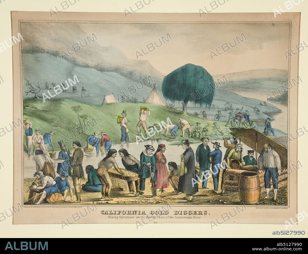 Printer and publisher: Kellogg & Comstock, active Hartford, 18481850, California Gold Diggers (no. 370), 19th century, Colored lithograph, sheet: 25.5 × 36 cm (10 1/16 × 14 3/16 in.), Made in United States, American, 19th century, Works on Paper - Prints.