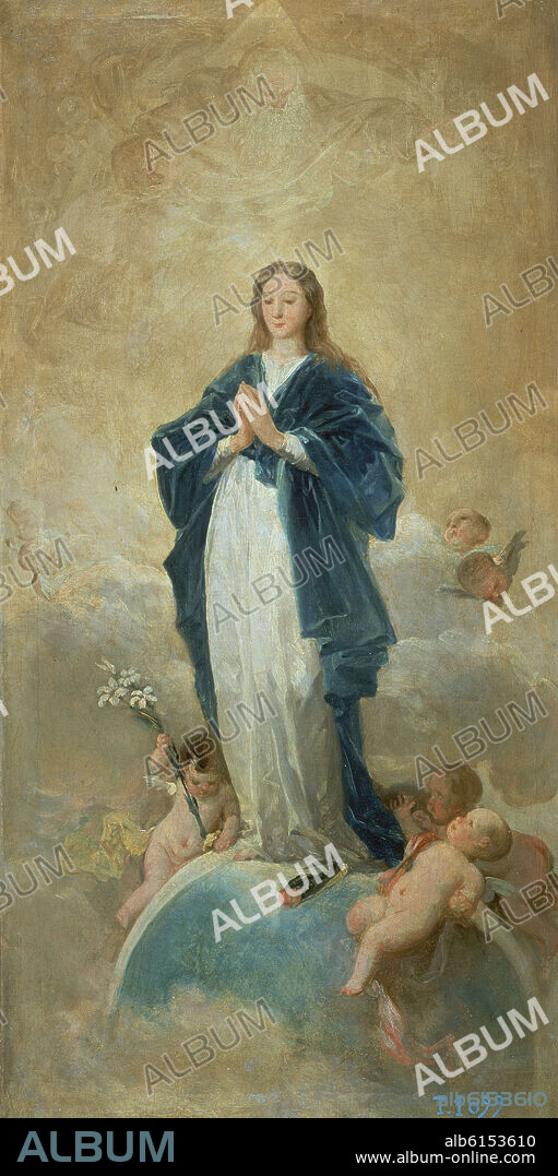 FRANCISCO DE GOYA. INMACULADA CONCEPCION - 1783-1784 - OLEO/LIENZO - 80x41 cm - NP 3260.