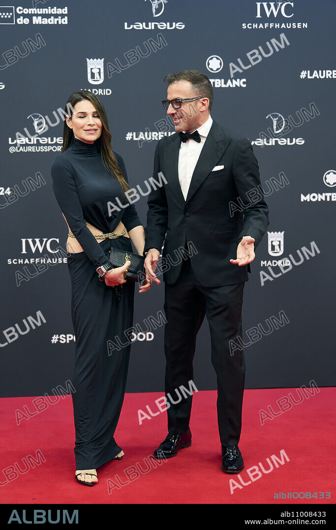 Sonia Amoruso, Alessandro Del Piero attends Laureus World Sports Awards Madrid 2024 - Red Carpet at Palacio de Cibeles on April 22, 2024 in Madrid, Spain.
