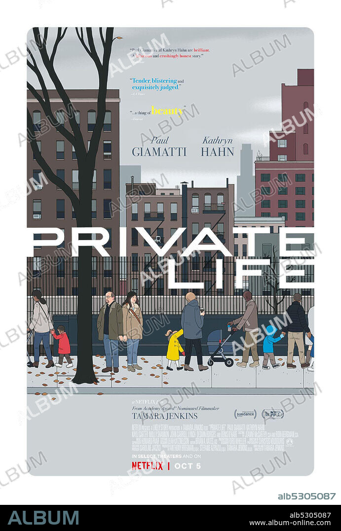 Affiche de PRIVATE LIFE, 2018, réalisé par TAMARA JENKINS. Copyright Likely Story / Netflix.
