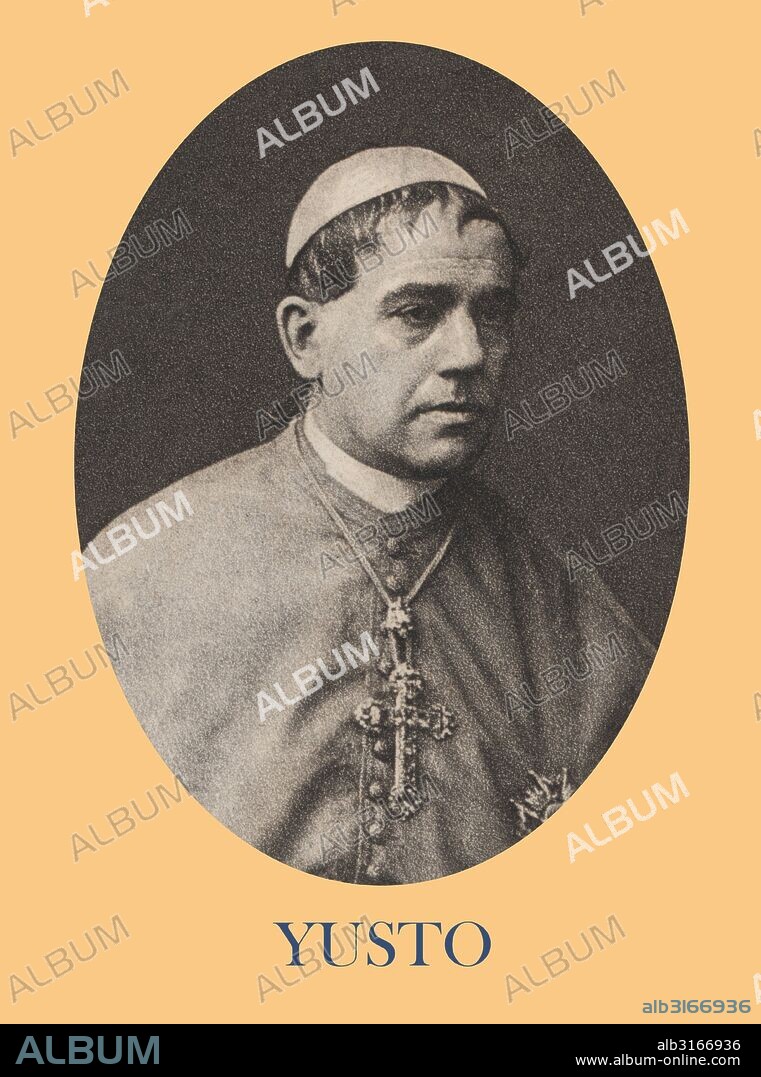 Anastasio Rodrigo Yusto (1814-1882), arzobispo de Burgos. Participó en el Concilio Vaticano I. Grabado de 1871.