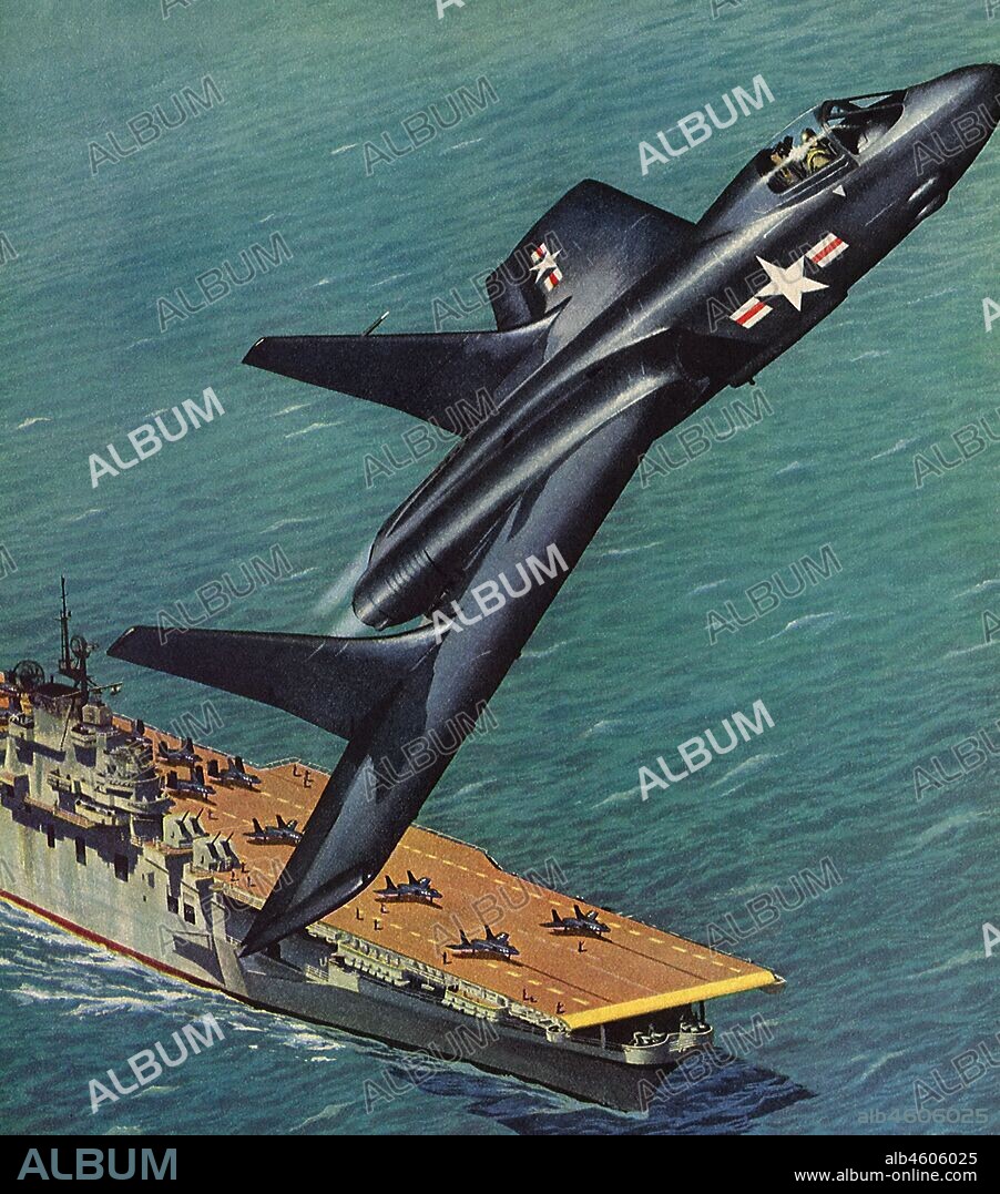 Tailless Chance Vought F7U Cutlass Jet.
