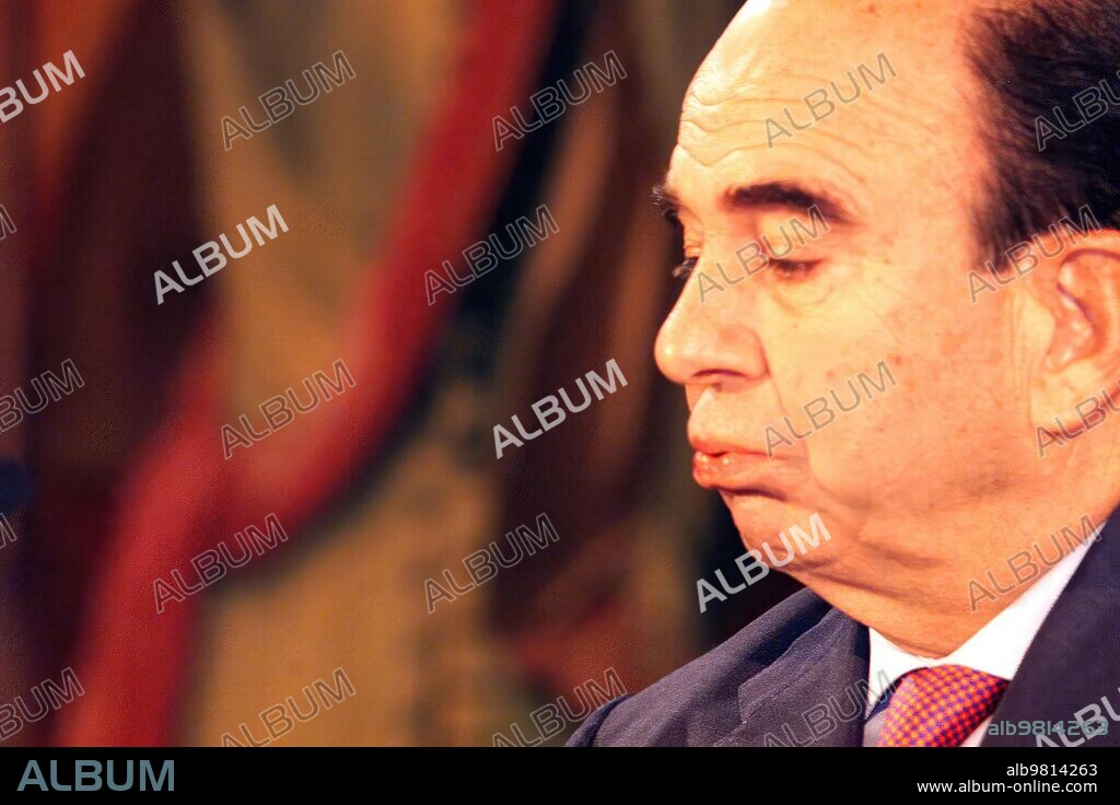 January 30, 2000. 01-31-00. Madrid. Bsch press conference. Emilio Botin.Photo Ch. Barroso.