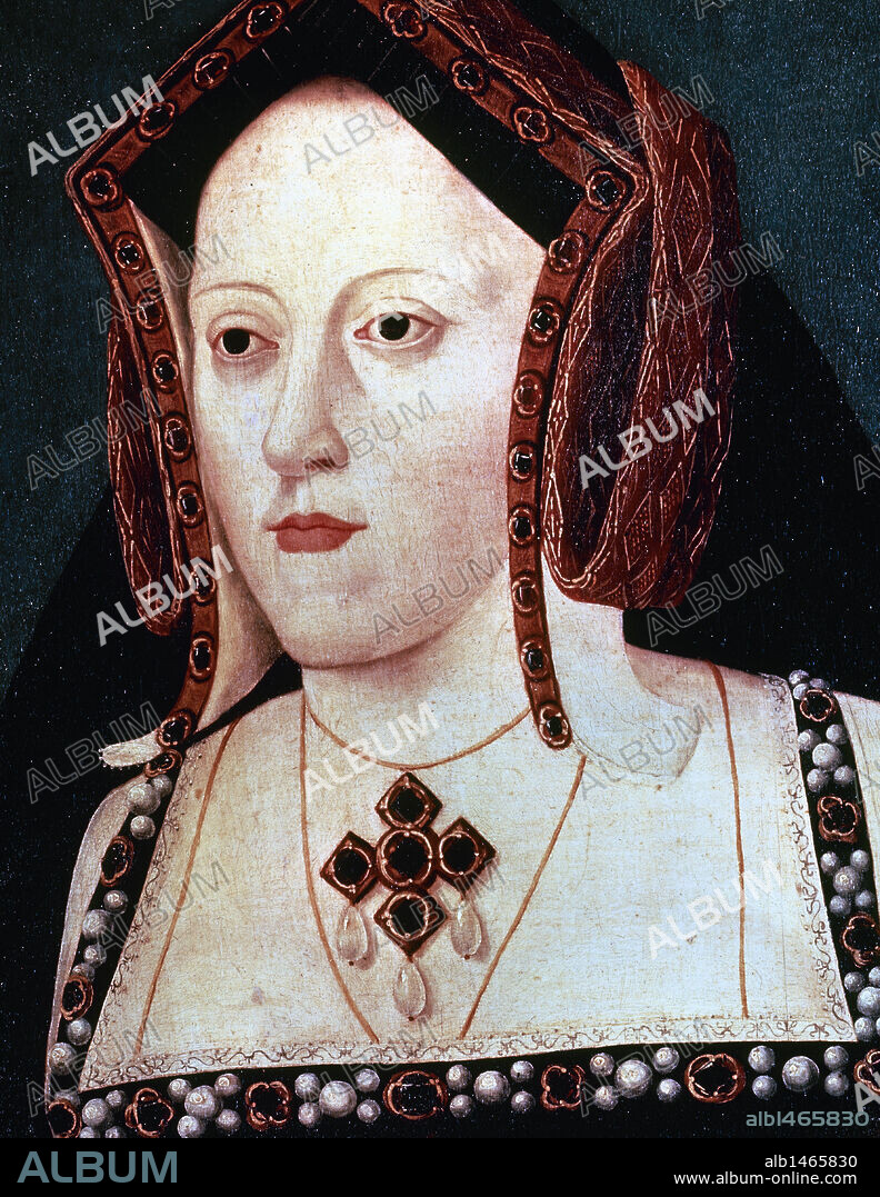 CATALINA DE ARAGON (1485-1536). Reina de Inglaterra (1509-1536), hija de los Reyes Católicos y primera esposa de Enrique VIII. Retrato anónimo. Principios s. XVIII. National Portrait Gallery. Londres. Reino Unido.
