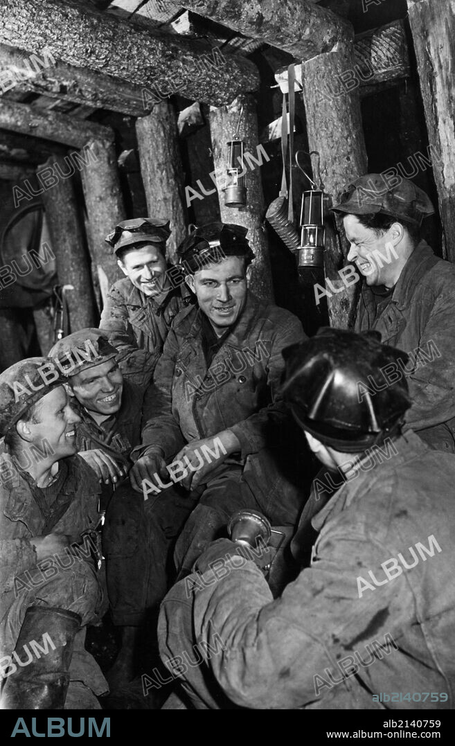 Vasili kochetov with fellow coal miners in a mine at the tula coal fields, ussr, 1930s. 01/02/2013