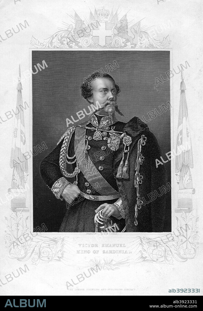'Victor Emanuel, King of Sardinia', 19th century. Victor Emmanuel II (1820-1878) became the first king of Italy in 1861.