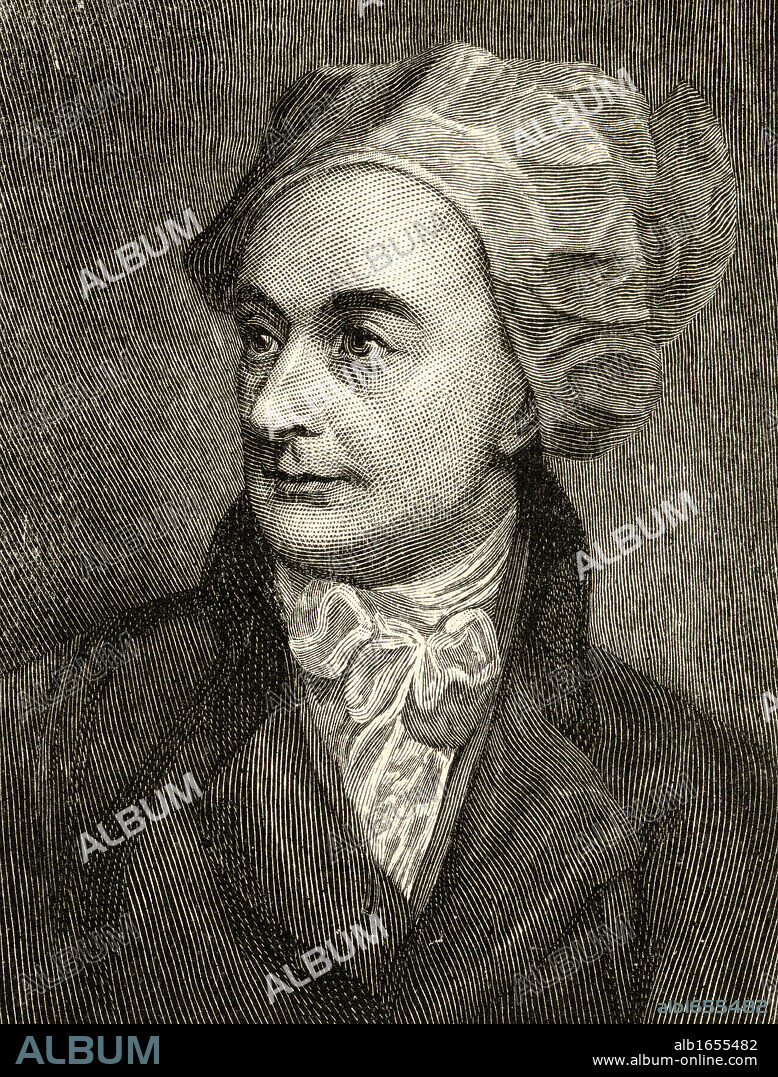 William Cowper, 1731-1800. Enlgish poet After a drawing by Romney in 1792.