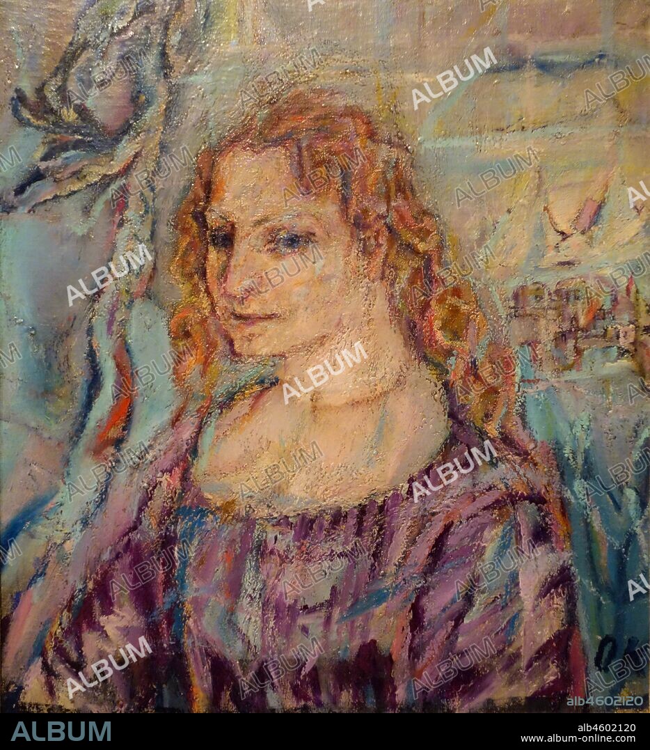 OSKAR KOKOSCHKA. Portrait of Alma Mahler.