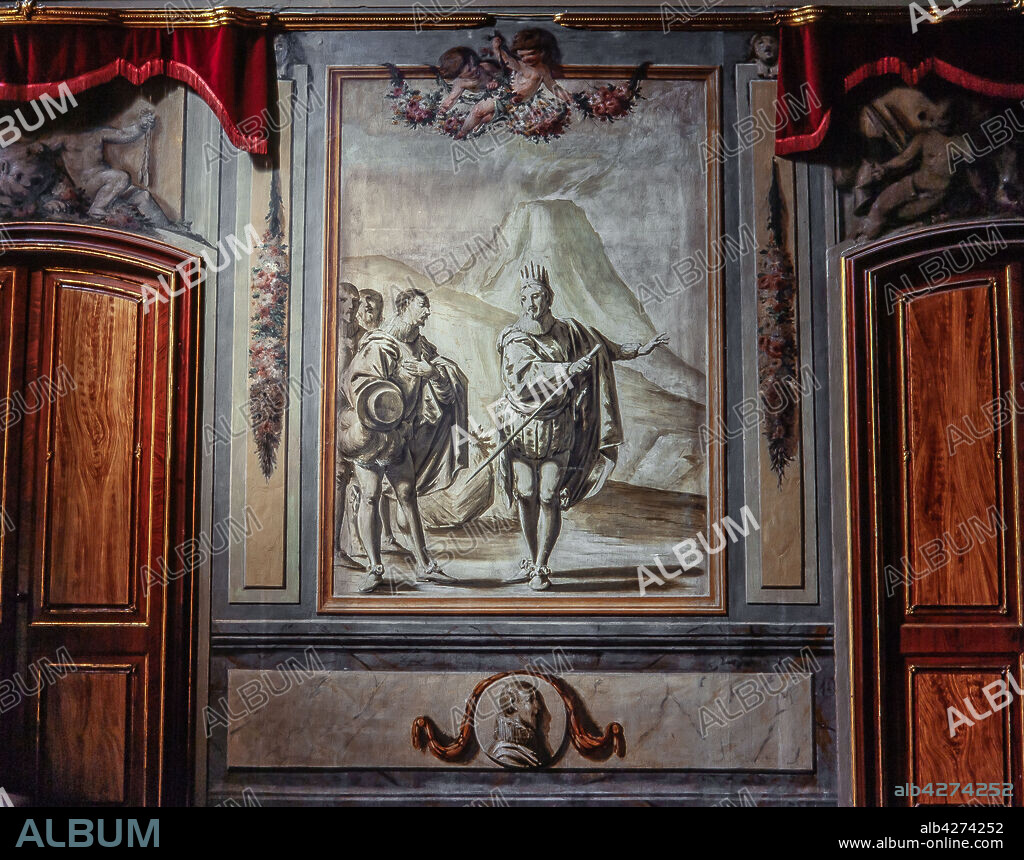Pinturas murales de Francesc Pla i Duran, en el interior del salón central del Palacio Moja de Barcelona, 1791.