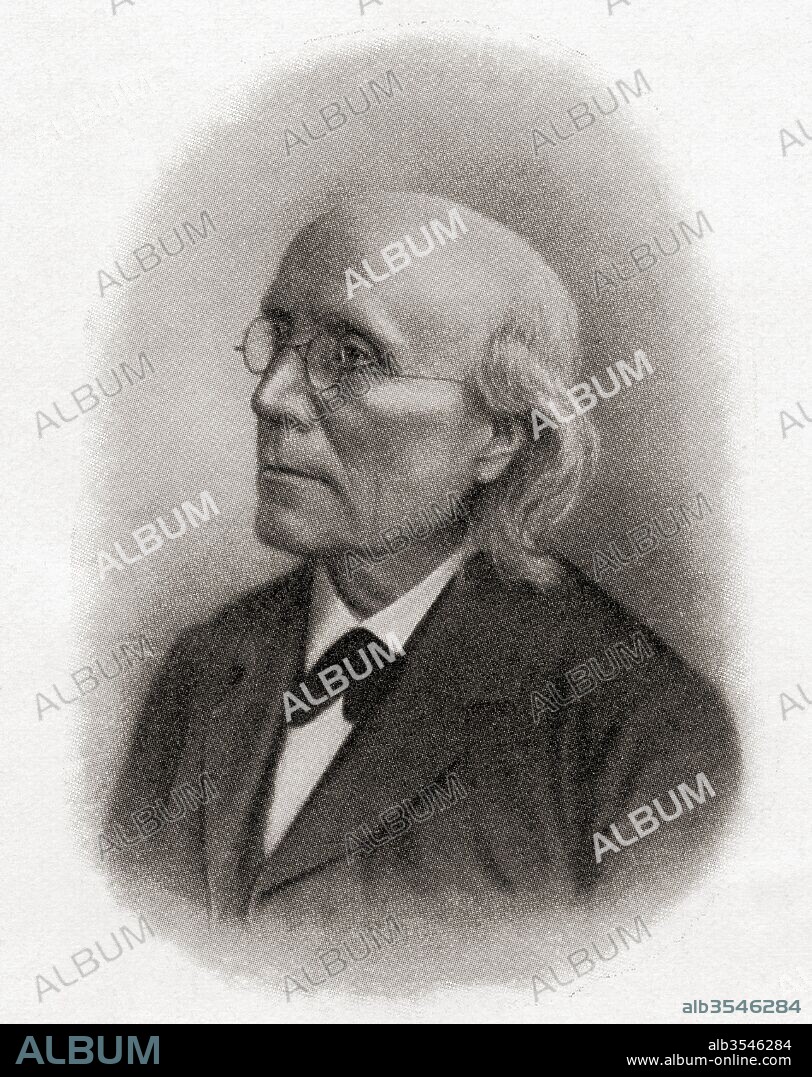 Gustav Theodor Fechner, 1801 – 1887. German philosopher, physicist and experimental psychologist. From Bibby's Annual, published 1915.