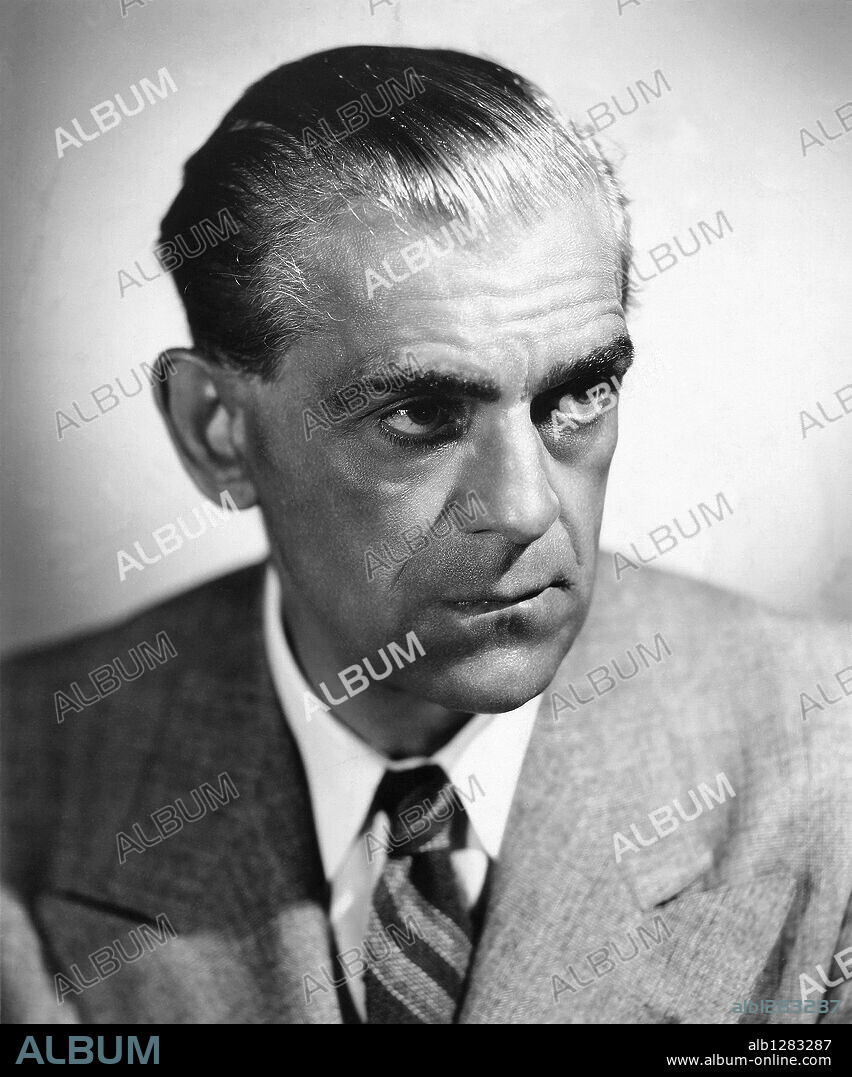 BORIS KARLOFF in THE BOOGIE MAN WILL GET YOU, 1942, directed by LEW LANDERS. Copyright COLUMBIA PICTURES.