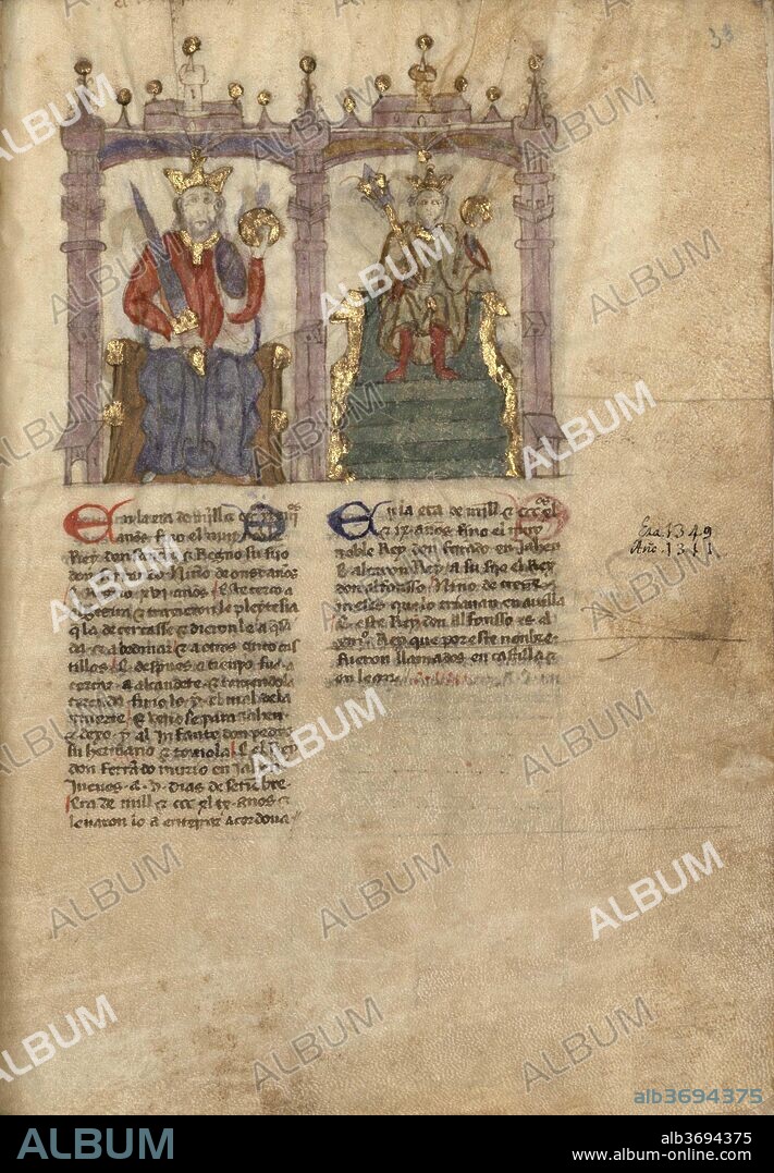 Compendio de crónicas de reyes del Antiguo Testamento gentiles cónsules y emperadores romanos reyes godos y de los reinos de Castilla Aragón Navarra y Portugal Manuscrito, Fernado IV. página 81.