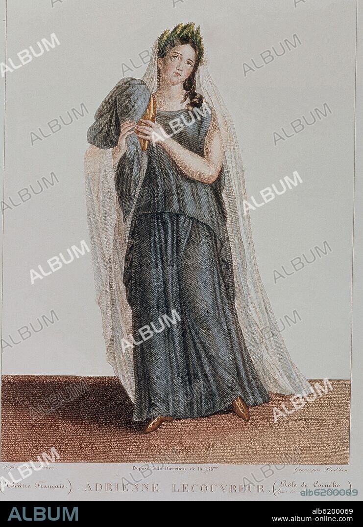 ADRIENNE LECOUVREUR (1692-1730) ACTRIZ FRANCESA EN SU PAPEL DE CORNELIA.