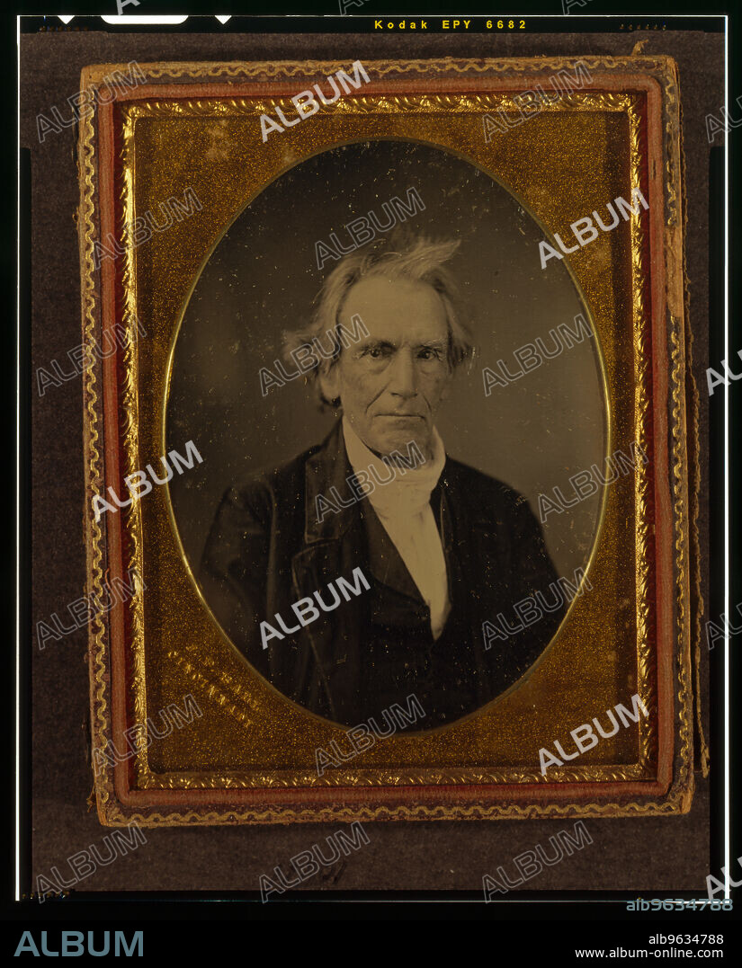 JAMES PRESLEY BALL. Unidentified man, head-and-shoulders portrait, facing front, between 1847 and 1860.